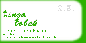 kinga bobak business card