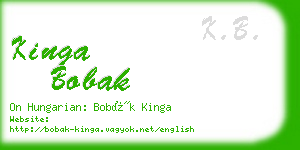 kinga bobak business card